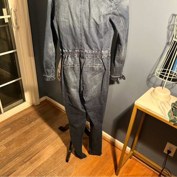 Bebe denim jean jumpsuit - Picture 3 of 14